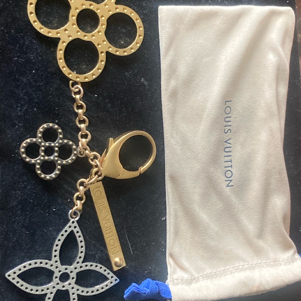 Louis Vuitton Gold and Black Keychain